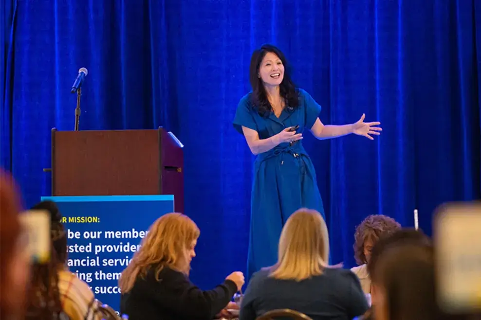 Cherry Dale, Senior Vice President Financial Education speaking at VACU Womens Summit