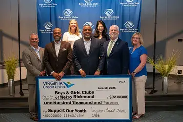 Virginia Credit Union presents donation to the Boys & Girls Clubs of Metro Richmond.