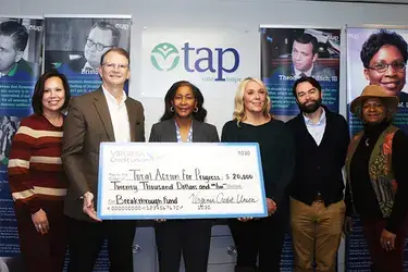VACU and its Member One division presenting donation to Roanoke-based Total Action for Progress (TAP) to support the Member One Breakthrough Fund.